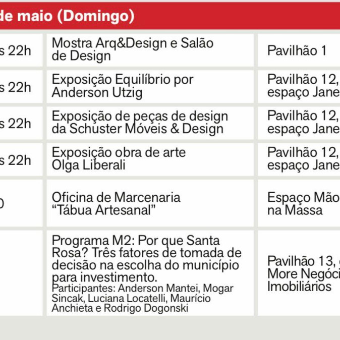 Domingo para visitar a Sicredi Indumóveis 2025