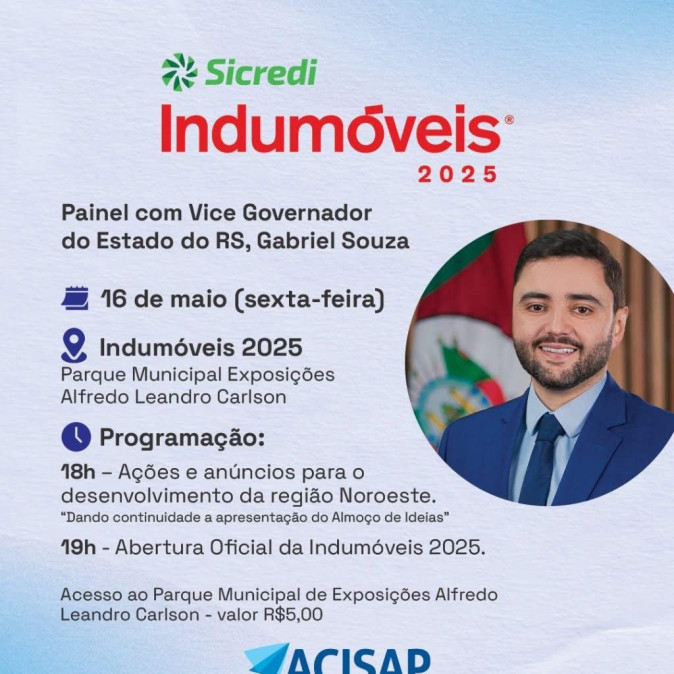 Vice-governador participará da abertura da Indumóveis 2025